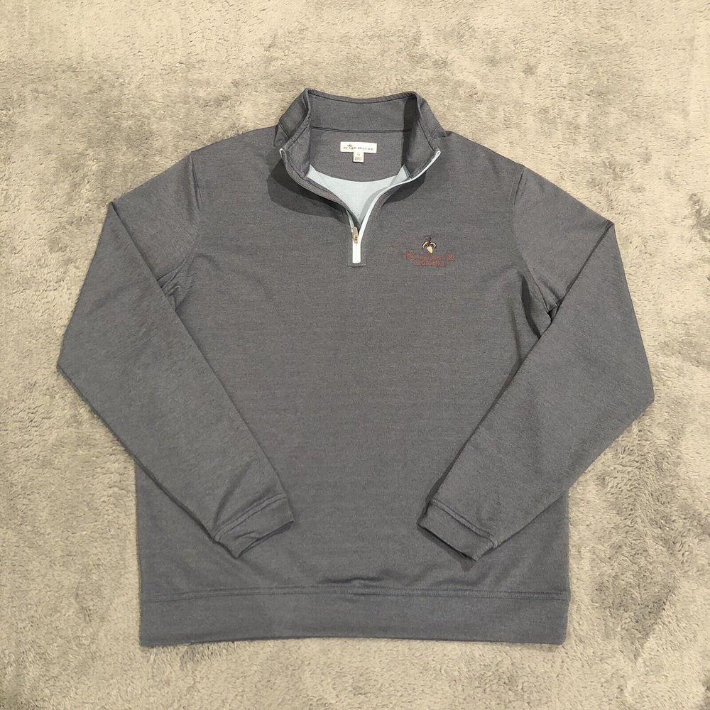 Peter Millar Bluejack National Mens M Perth Stretch Loop Melange 1/4 Quarter Zip